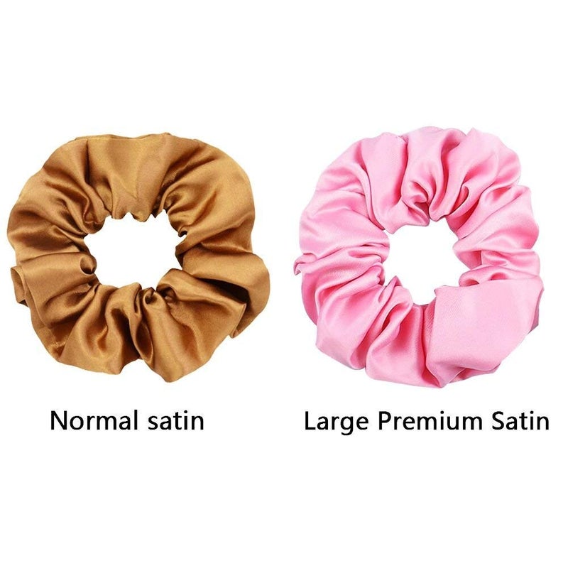 Chloven 20 Colors Large Satin Hair Scrunchies Elastic Hair Bobbles Ponytail Holder Hair Scrunchy Vintage Hair Ties Accessories for Women Girls - Image 3
